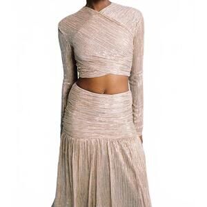 NEW SABINA MUSAYEV illusion top in antique gold